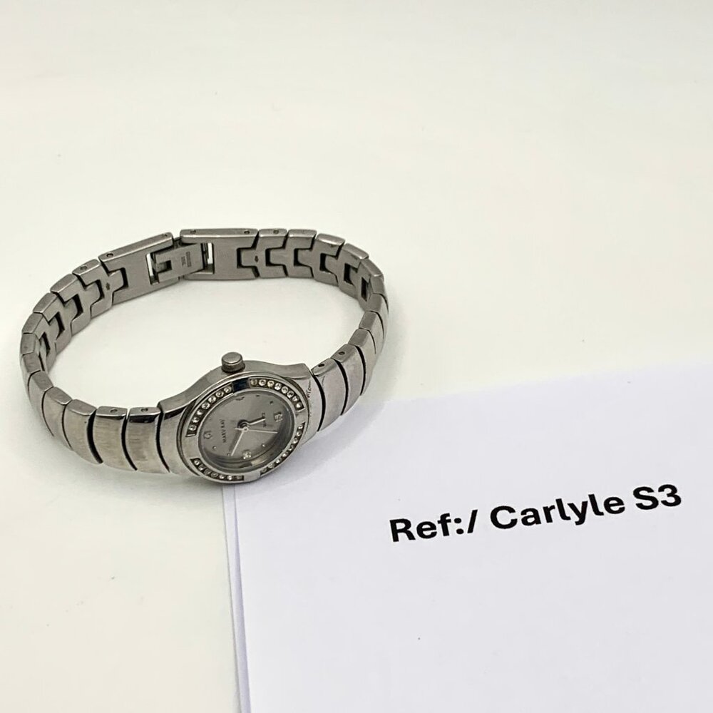 Mary Kay Silver Tone Watch Crystal Bezel 6.5" Wrist New Battery - Picture 15 of 15